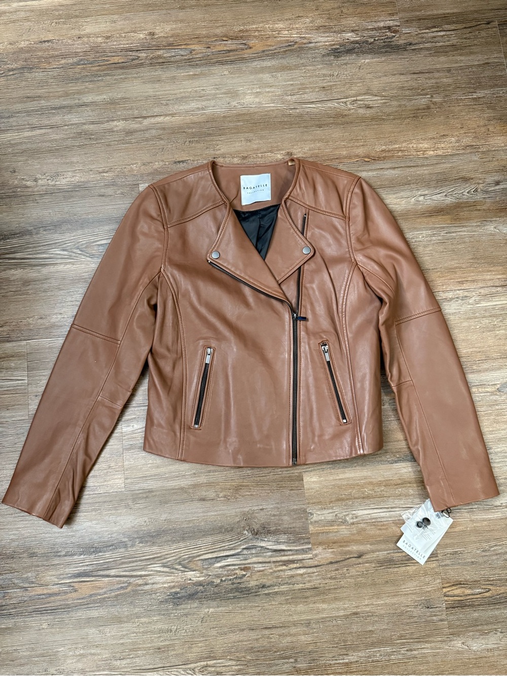 NWT Bagatelle Collection Leather Moto Jacket